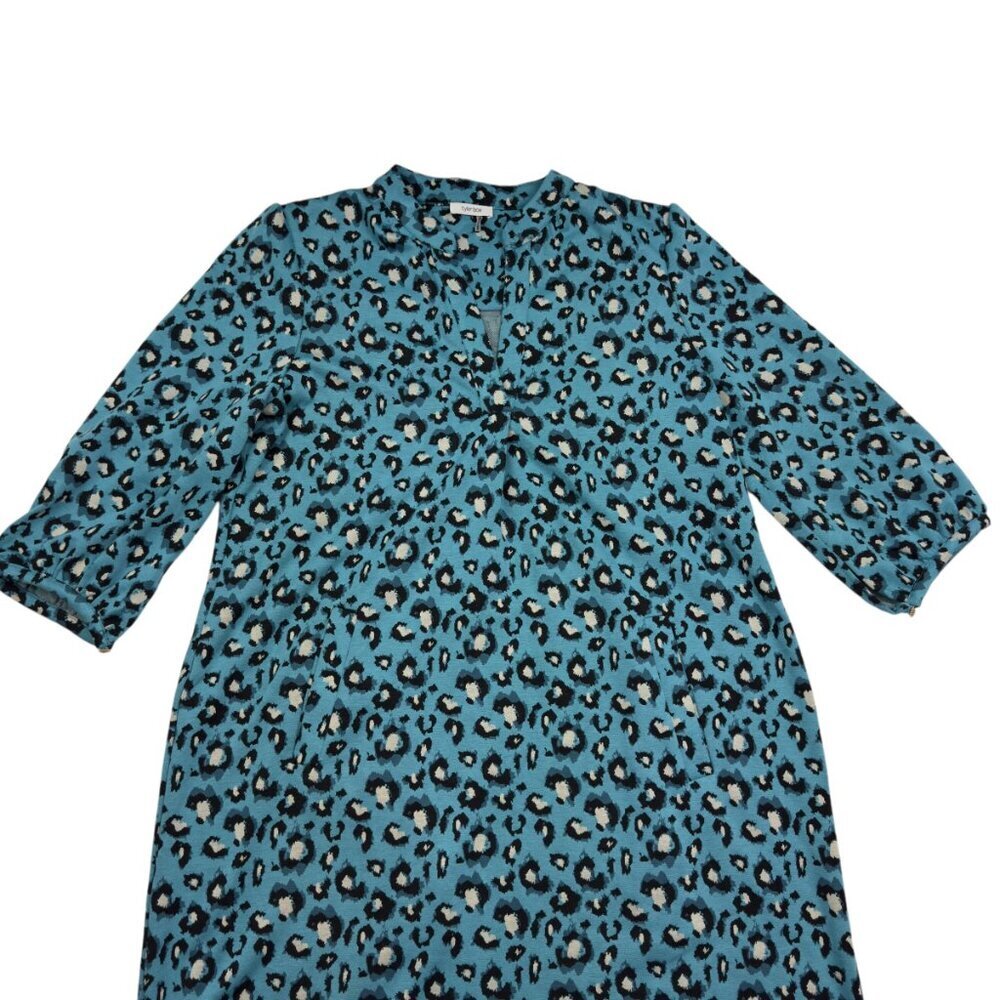 Tyler Boe "Dakota" Stretch Knit Animal/Leopard Print Dress Women's Size Medium.